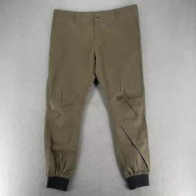 Kith Mercer Twill Jogger Pants Men’s Size 36 36x31 Khaki Beige Made In USA • $39.99