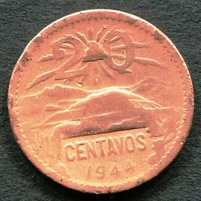 COIN - MEXICO - TWENTY CENTAVOS - KM# 439 - Estados Unidos Mexicanos - 1944 (C5) • $3.30