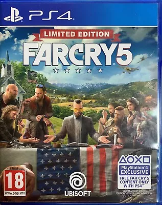 Far Cry 5 Limited Edition Sony PlayStation 4 PS4 Game Video Games PAL • £9.95