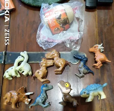 11x McDonalds JURASSIC PARK WORLD DINOSAURS Characters FIGURES Trex TOYS LOT • $19.99