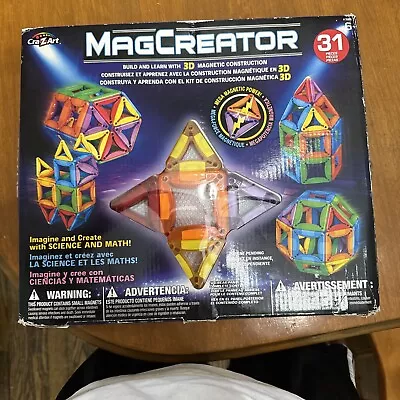 Cra-Z-Art MagCreator 31 Piece Multicolor 3D Magnetic Kids Build (Read Descr.) • $25.64