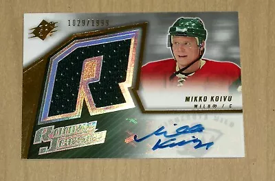 2006 Upper Deck SPx Rookie Autograph Auto Jersey Mikko Koivu 1029/1999 GREEN • $14.99