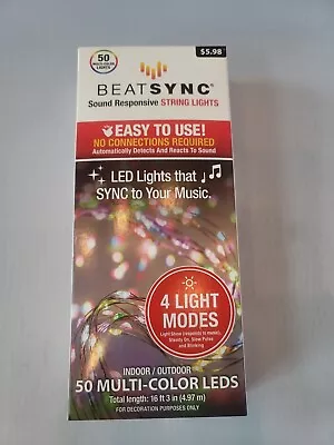 Beatsync 50 Multi-Color LED Sound Activated Mini Lights Sync To Your Music NEW • $10.60