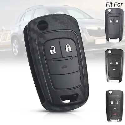 Carbon Fiber Silicone Remote Key Cover Shell For Holden Barina Cruze Colorado • $7.58