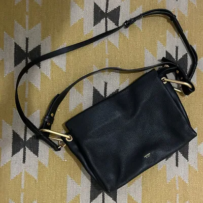 $129 • Buy Oroton - Black Leather Bag As New 