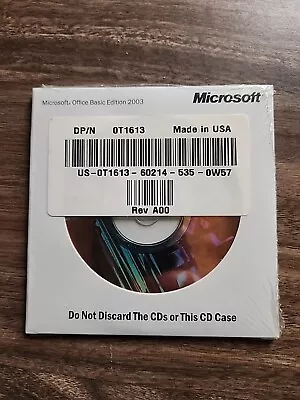 Microsoft Office 2003 Basic Edition CD OEM Version NEW-SEALED - Dell Product Key • $1.25