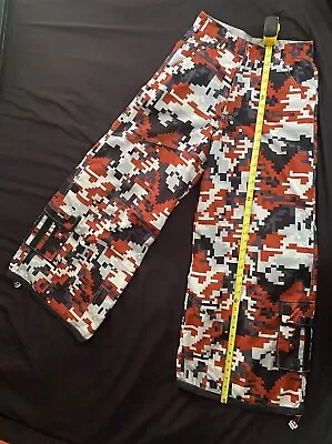 VTG 90s MACGEAR Baggy Wide Leg Digi Camo Raver Pants Reversible Size 30x32 Rave • $299.99