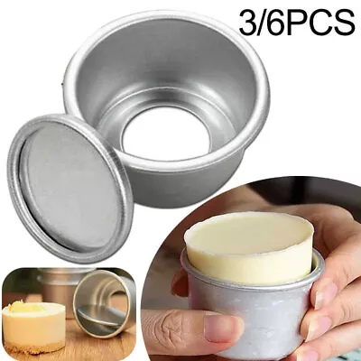 1/3/6x 2 Inch DIY Mold Round Mini Cake Pan Removable Bottom Cake Baking Tools UK • £2.36