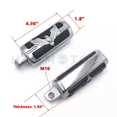 HTTMT Chrome Eagle Foot Peg For Most Harley Wide Glide Street Glide V Rod • $43.19