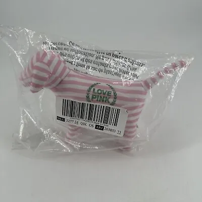 Victoria's Secret Love Pink Plush Dog Stripped • $9.95