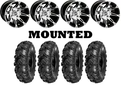 Kit 4 Sedona Mud Rebel Tires 25x8-12 On Moose 387X Machined Wheels FXT • $950.07