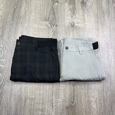 Zara Mens Plaid Pants Stretch Tapered Flat Front Size Medium Lot Of 2 • $39.99