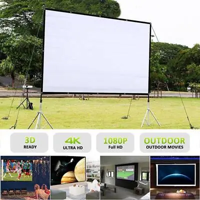 $25.99 • Buy 72in Projector Screen 16:9 Foldable Outdoor Indoor Movie Projection Cinema