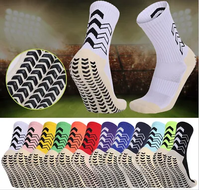 $8.65 • Buy Men Anti-skid Thickened Shock Absorption Football Basketball Middle Long Socks 