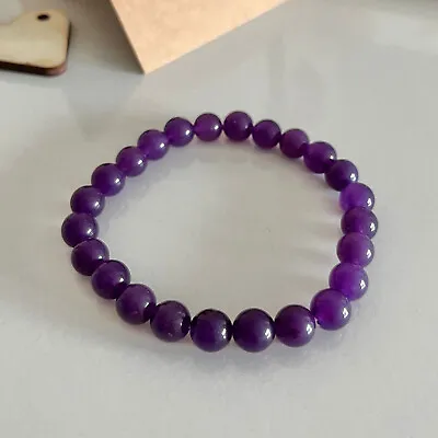 Crystal Gemstone Bracelet Bead Chakra Natural Stone Stretch Reiki Jewellery Gift • £2.79