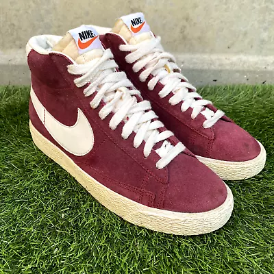 £20.66 • Buy Nike Blazer Mid Suede Burgundy Red Women's Trainers 538282-600 Size UK 5.5