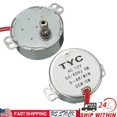 Pro TYC 50 AC 12V 4W 50/60Hz Synchronous Motor 5/6RPM CW CCW Microwave Turntable • $7.99