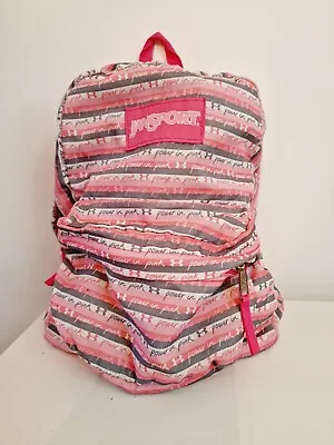 Jansport Backpack Rucksack School Bag Travel Walking Power In Pink • £9.99