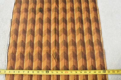 By 1/2 Yd Vintage Gold & Brown Geometric Quilt Cotton John Kaldor/Crow P6285 • $5.25