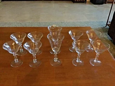 Vintage Depression Era Cambridge Caprice Optic Champagne/Wine Coupe Stemware • $40