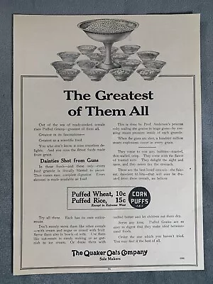 1914  Quaker Oats Company PRINT AD  The Greatest Of Them All Bowls 7.5 X 10.25 • $14.89