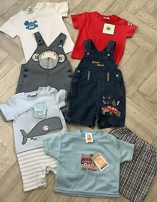 Baby Boys Summer Bundle1x Romper2x Dungarees3x T-shirts1x Short 6-12 Months. • £9.99