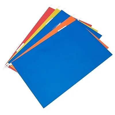 £11.99 • Buy Colour Hanging Suspension Files Tabs Insert Filing Cabinet A4 & Foolscap Folders