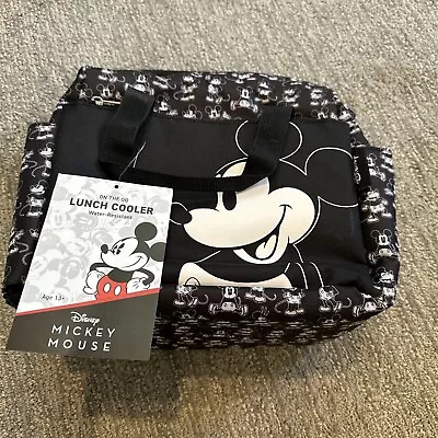 Picnic Time Disney Mickey Mouse Black & White Insulated Lunch Cooler Bag NWT • $19.88