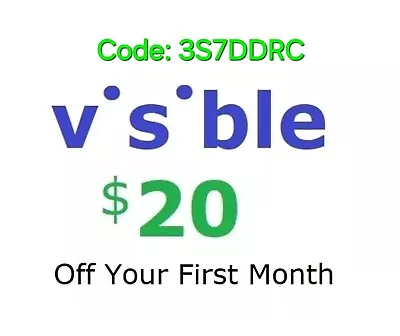Visible Wireless By Verizon UNLIMITED Plan For 5$ First Month My Code 3S7DDRC • $0.99