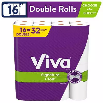 Viva Signature Cloth Paper Towels 16 Double Rolls US • $28.57