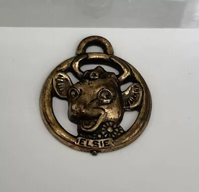 Vintage Borden Milk ELSIE The Cow Copper Or Brass Colored Charm Tiny • $5