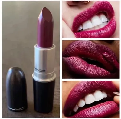 MAC Satin Lipstick 819 Rebel Full Size  3g / 0.10 Oz Midtonal Cream Plum Purple • $17.50