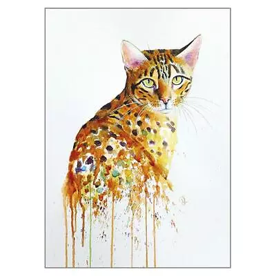 £3.25 • Buy 'Bengal Look', Cat, Single Blank Card By Artist Denise Laurent