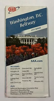 2008-2010 Aaa Vacation Travel Guide Road Map Of Washington D.c. Beltway • $2.99