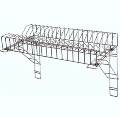 Stainless Steel Plate Rack & 2 Wall Brackets 60cm / 24  For Catering Kitchens  • £44.49