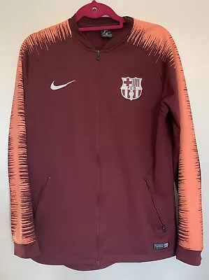£12.99 • Buy NIKE FC Barcelona Soccer Anthem Jacket Size M Mens, Deep Maroon, Used