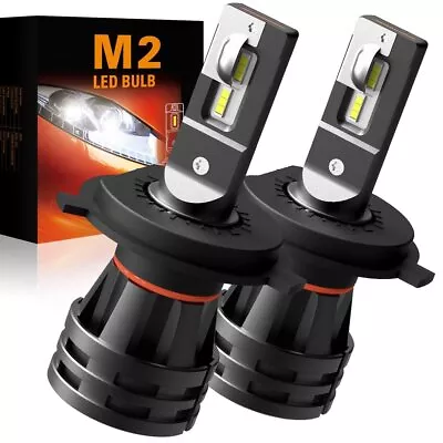 Pair Of White 9003 H4 LED Headlight Bulbs 52W 6500K Super Bright 12000LM Kit EAA • $24.99