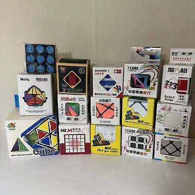 Rubik's Twisty Puzzle Cube Lot Of 15 Speedcubes Skewb 4x4 5x5 Unique Bundle • $89.99