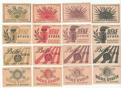 Complete Set Of Peace Match With 4 Different Colors - Matchbox Labels Hungary • $6