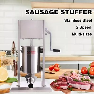 New Hakka 3L/7LB Sausage Stuffer 2 Speed Stainless Steel Meat Filler Maker • $143.19