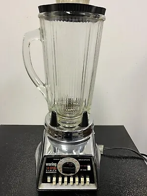 Vintage Waring 14 Speed Timer Blender Ribbed Glass Picture Tested And Works • $28.99