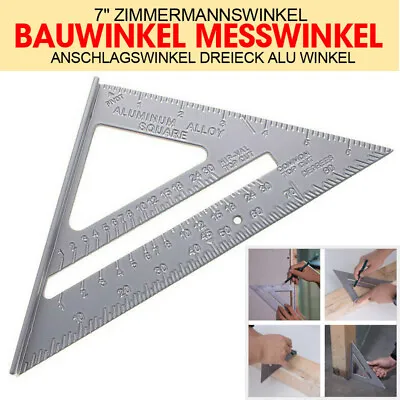 Measuring Tools Imperial  Angle Protractor Speed Square Steel Triangle Ruler New • $7.82