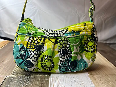 Vera Bradley Purse “Limes Up” Crossbody Handbag Quilted Shoulder Bag 10x5 Green • $15