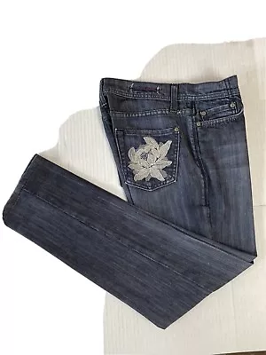 Vertigo Jeans Women's Sz 29 Bluestraight Leg Mid-rise Embellished Pockets • $17