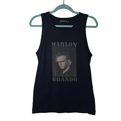 Dolce Gabbana Mens Tee Shirt Size Medium Black Marlon Brando Sleeveless Cotton • $98.98