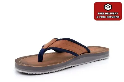 Mens Summer Sandals Mens Mules Mens Toe Post Sandals Mens Flip Flops Tan Sandals • £15.97