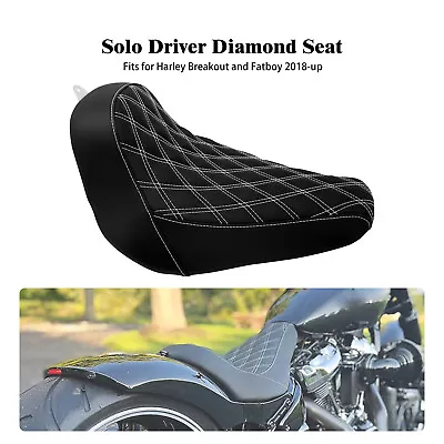 Solo Driver Rider Seat W/ White Line For Harley Breakout Softail Fat Boy 18-23 • $141.54