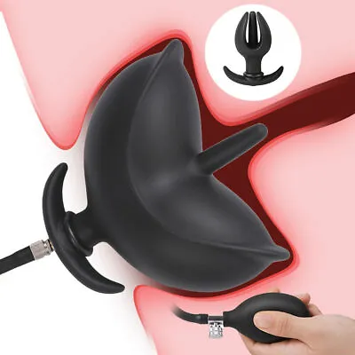 Flower Bud Inflatable Anal Butt Plug Expandable Prostate Massager Pump Sex Toys • $9.95