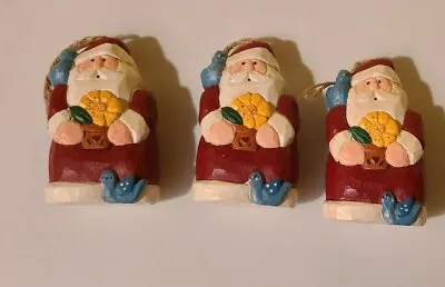 Lot Of 3 Vintage Midwest Of Cannon Falls Eddie Walker Santa Christmas Ornaments  • $15.99