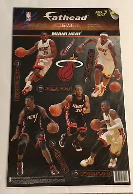 Miami Heat Team Chalmers Cole James Wade Bosh NBA Teammates Fathead New Wall • $14.99